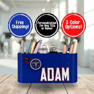 Personalized Tennessee Titans Desk Organizer, Tennessee Titans Gift
